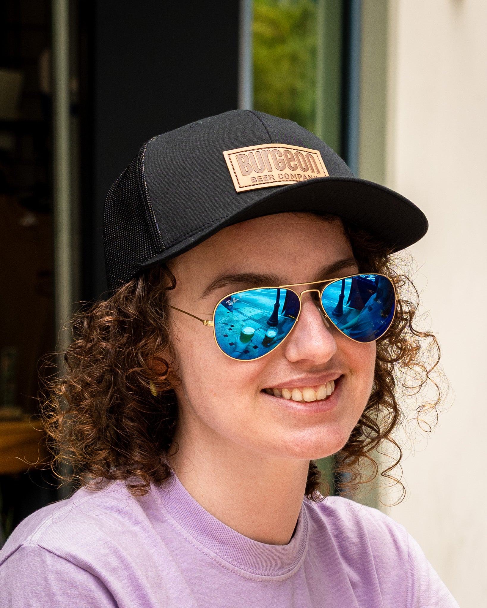 Burgeon Leather Patch Trucker