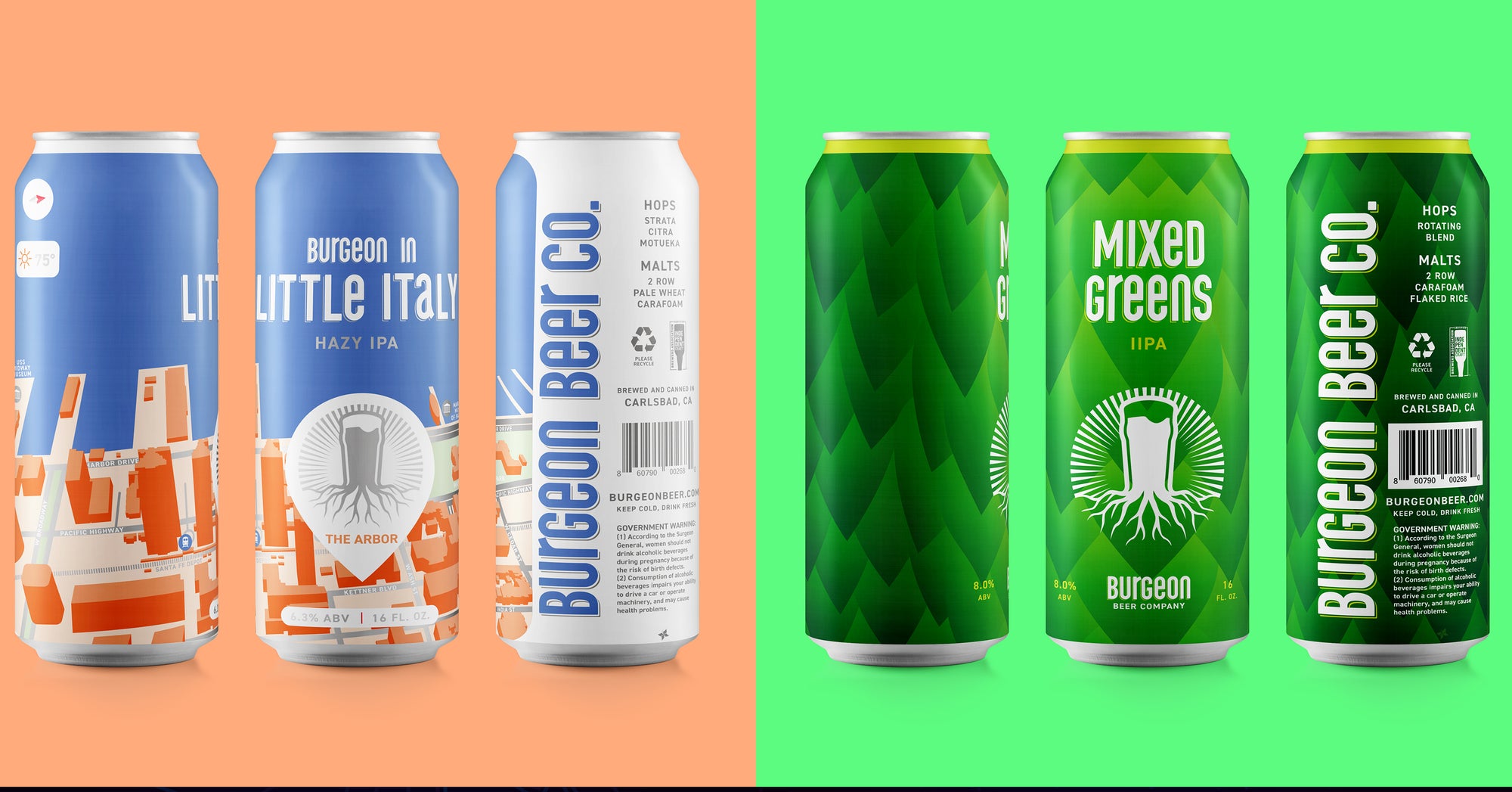 Double Can Release: Burgeon in Little Italy Hazy IPA & Mixed Greens Double IPA