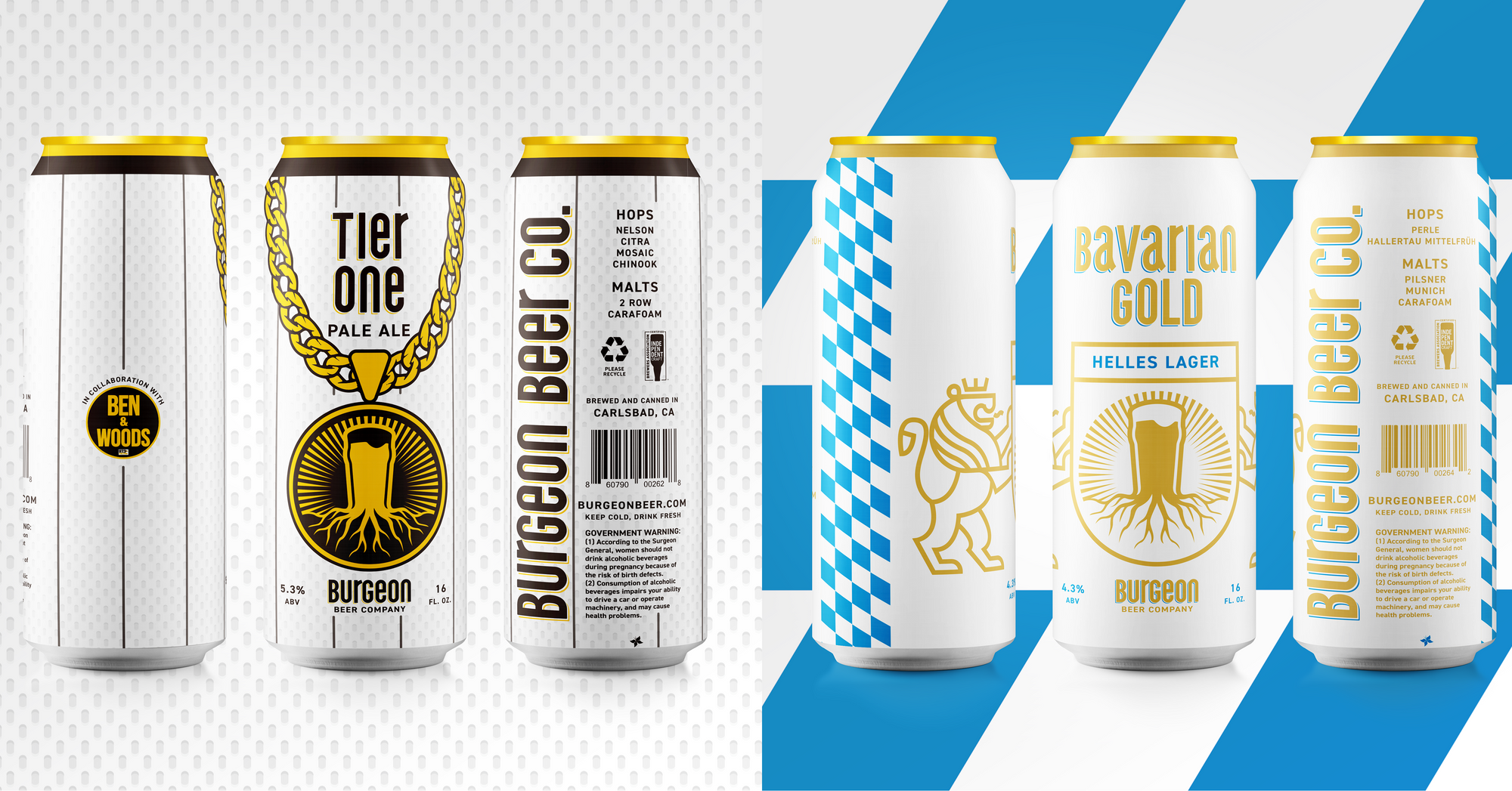 Double Can Release: Tier One Pale Ale (Collab with Ben and Woods) & Bavarian Gold Helles Lager