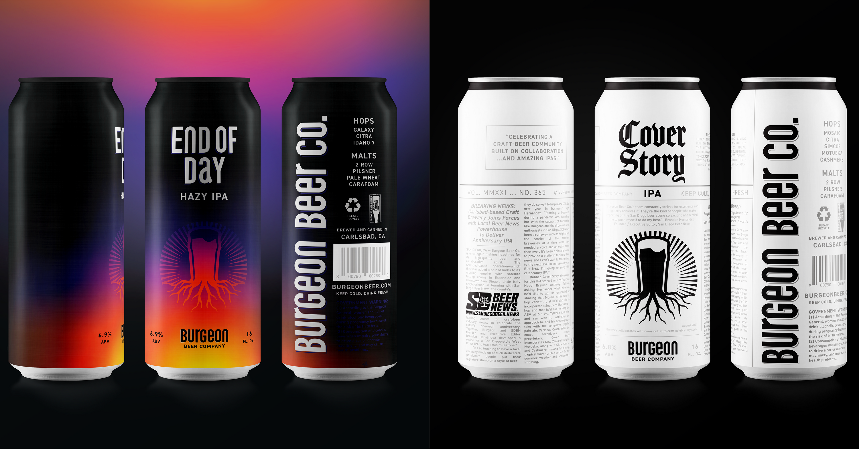 Double Can Release: End Of Day Hazy IPA & Cover Story West Coast IPA