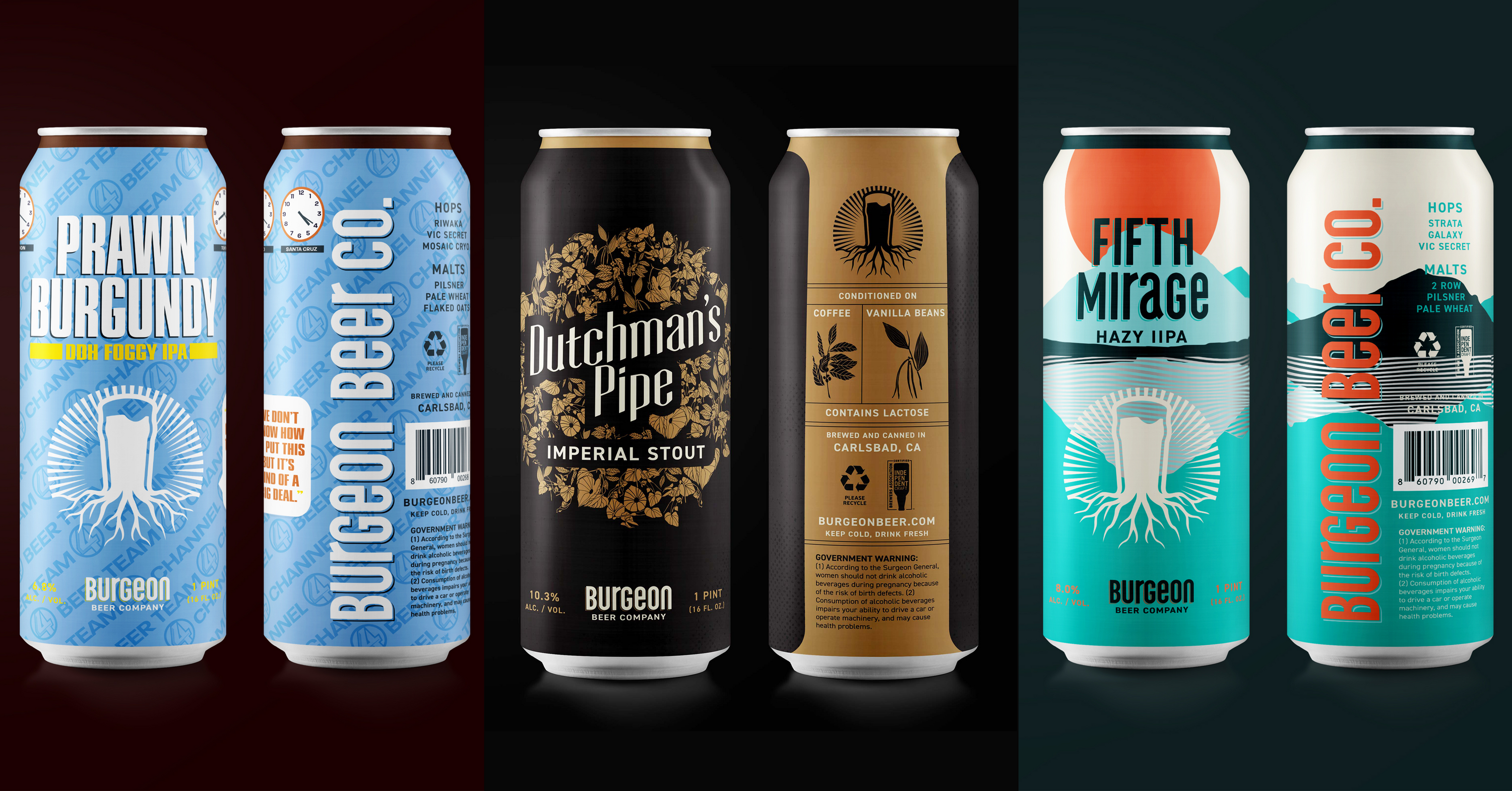 TRIPLE CAN RELEASE: Prawn Burgundy, Fifth Mirage, Dutchman's Pipe