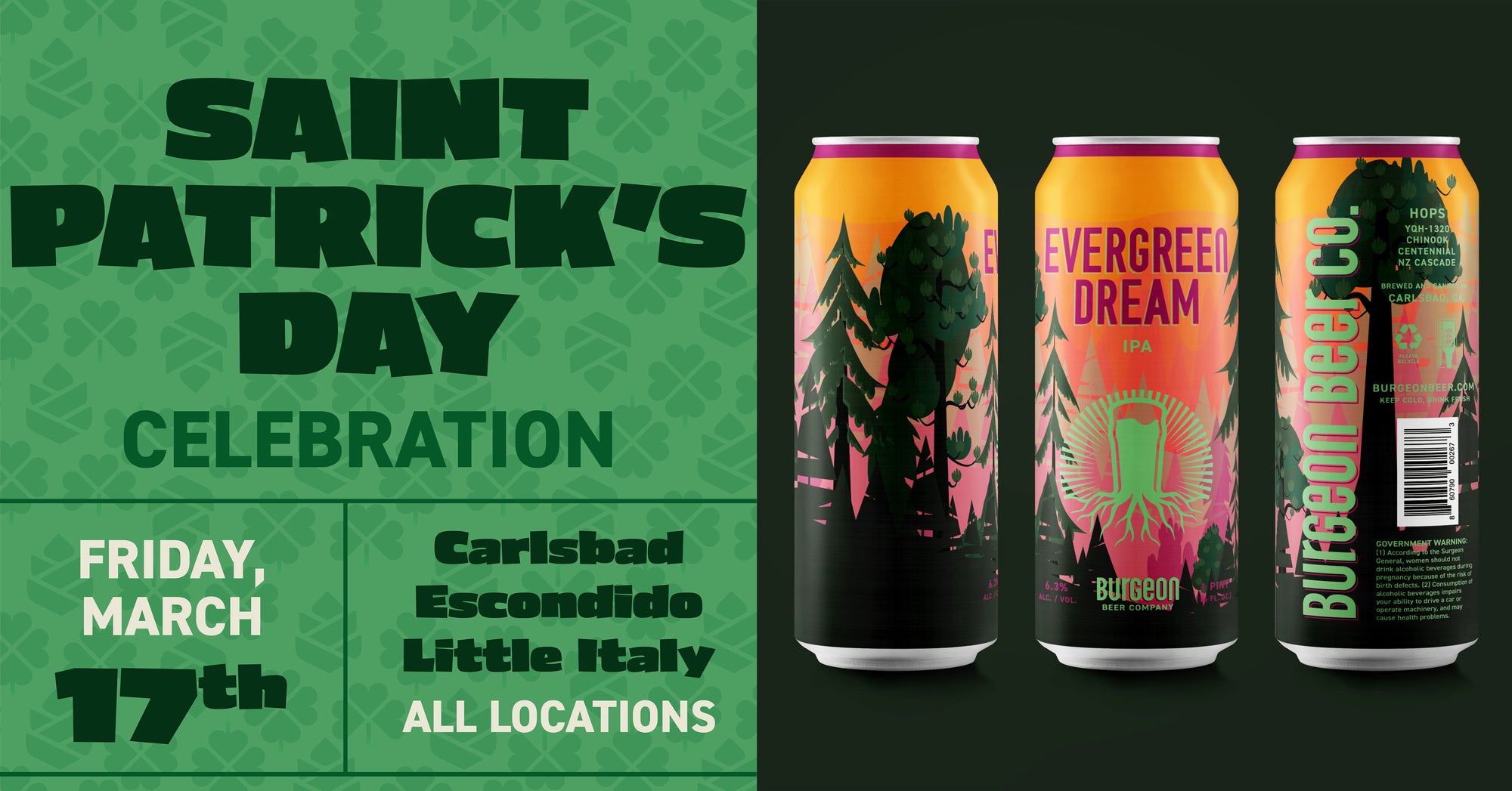 Evergreen Dream Can Release & St. Patrick's Day Celebration!