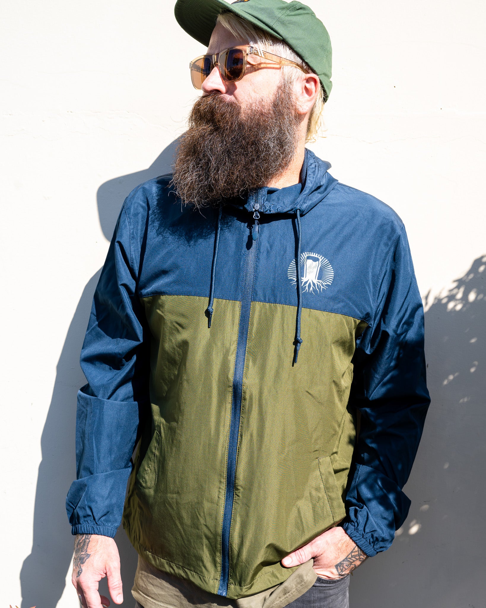 Windbreaker | Navy & Olive