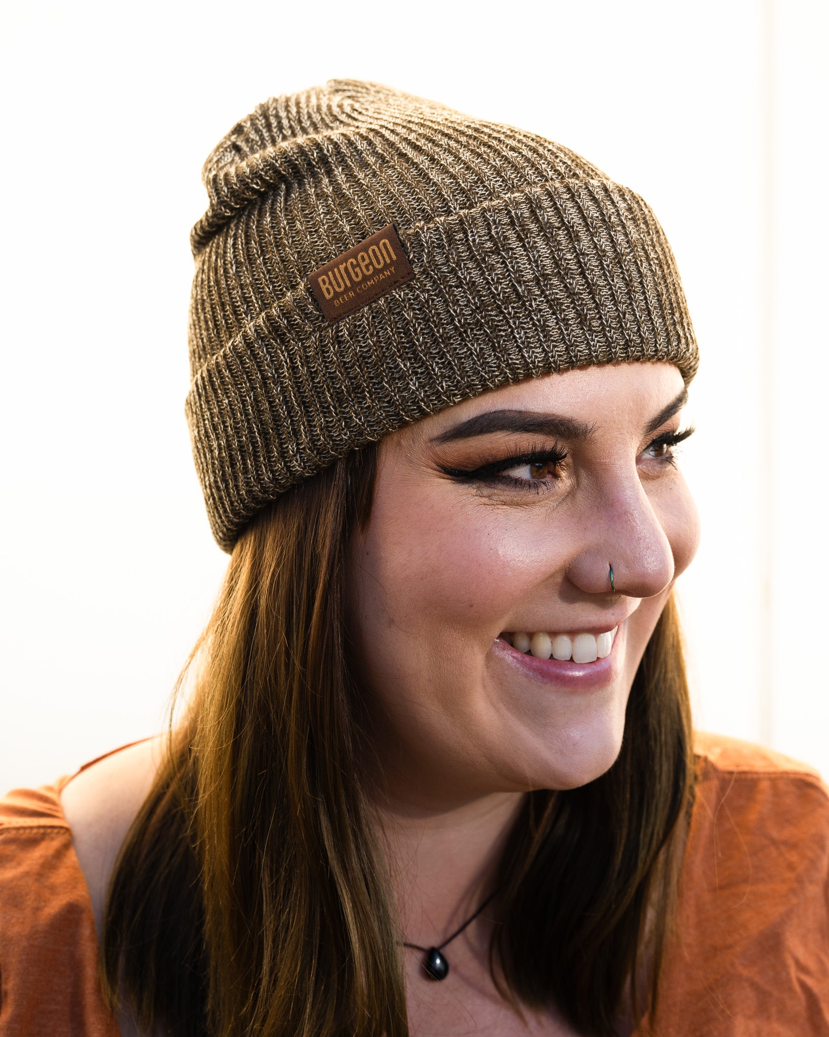 Burgeon Knit Beanie | Marbled Brown