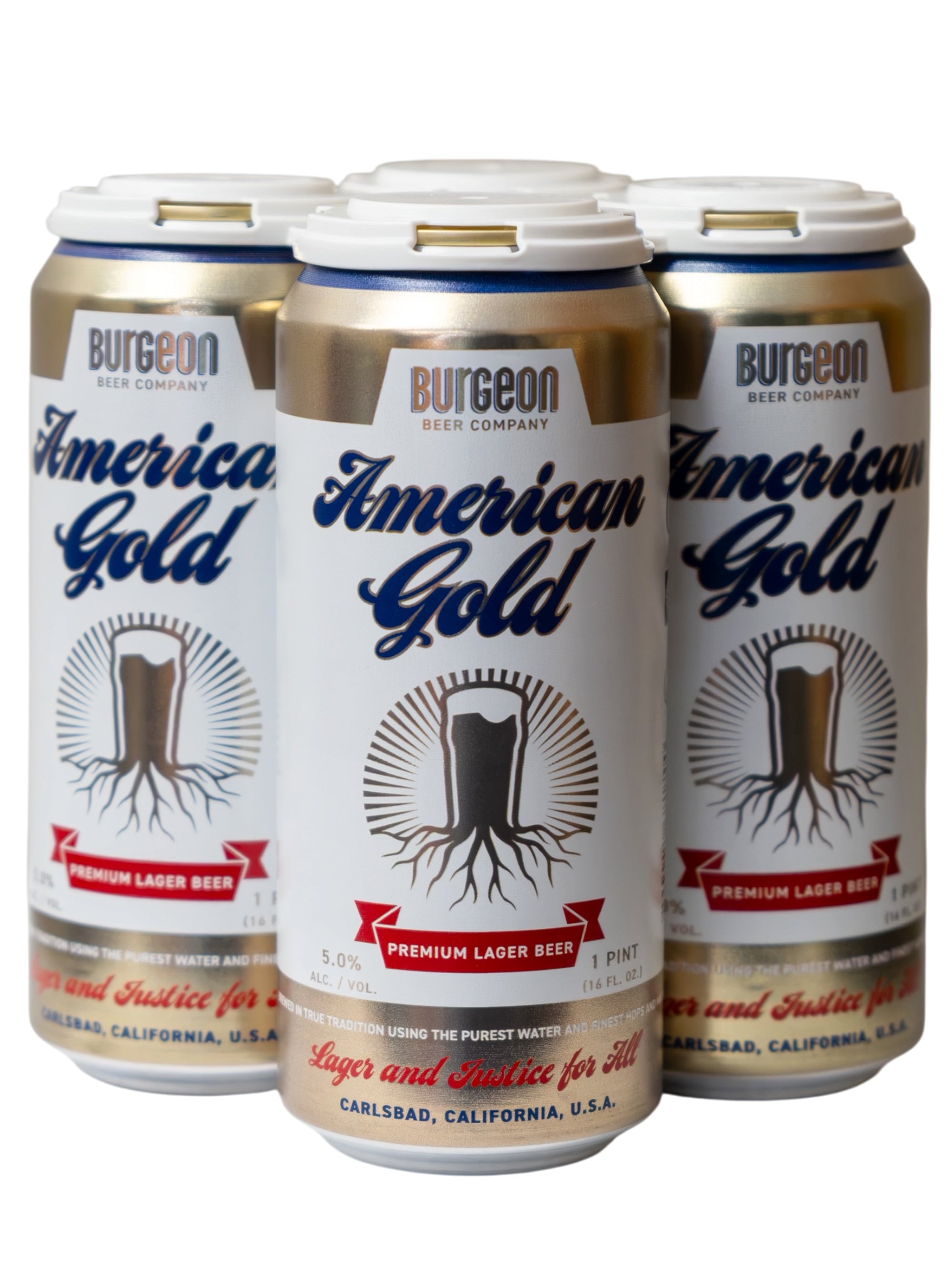 American Gold Premium Lager Beer - 4 Pack