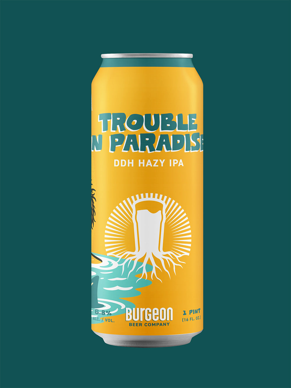 Trouble In Paradise DDH Hazy IPA can